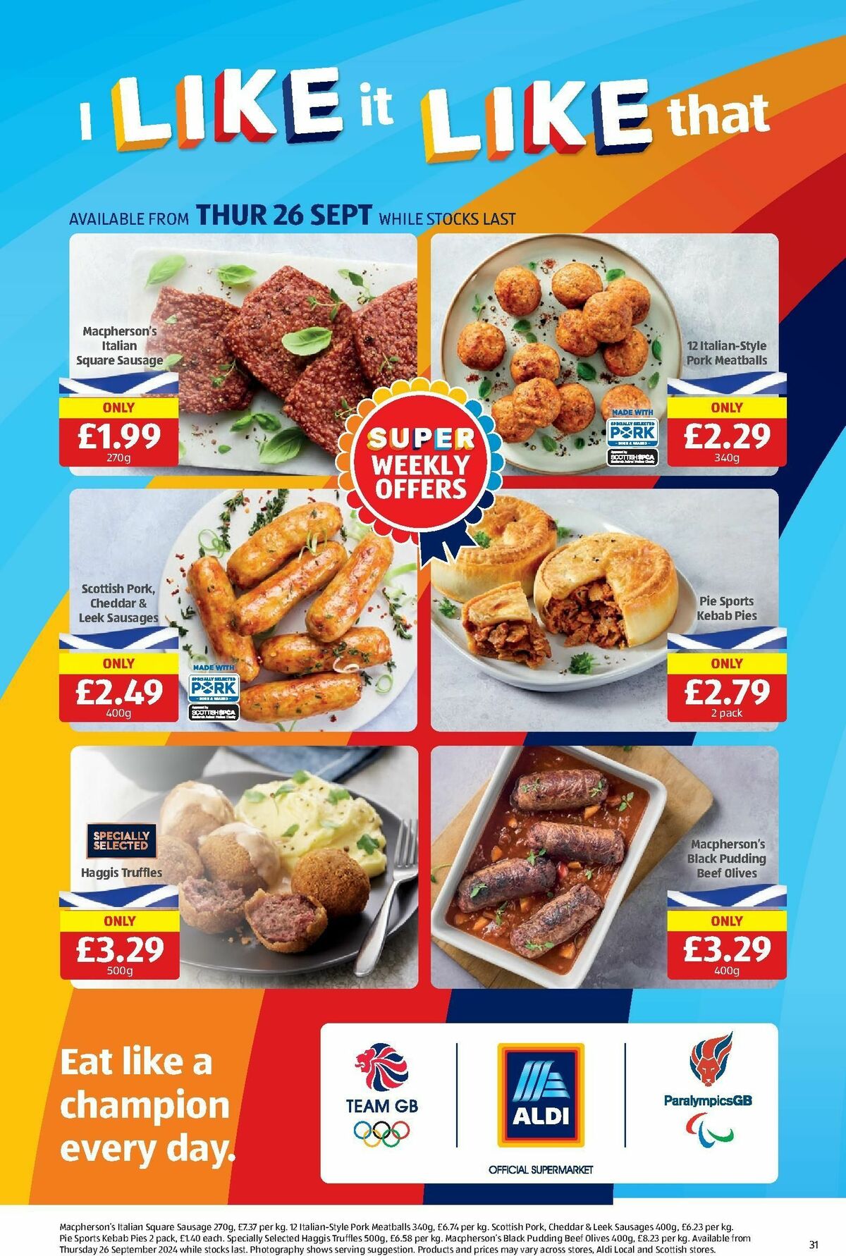 ALDI Scottish Offers from 23 September