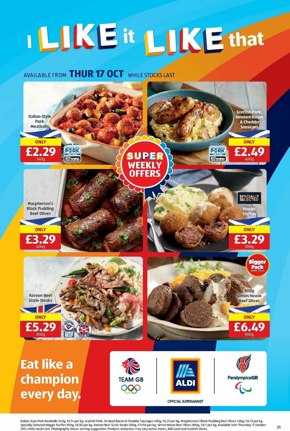 ALDI Scottish Offers from 14 October