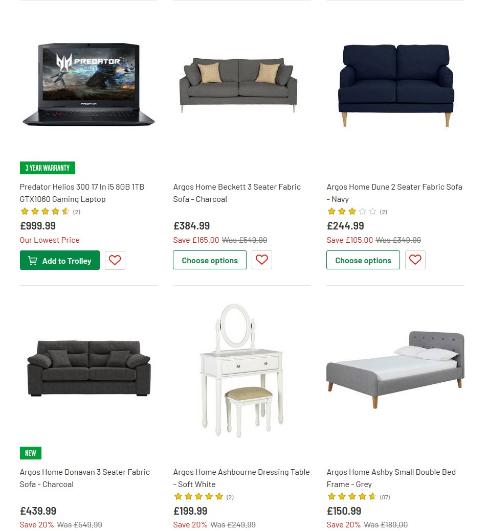 Argos Offers from 28 May