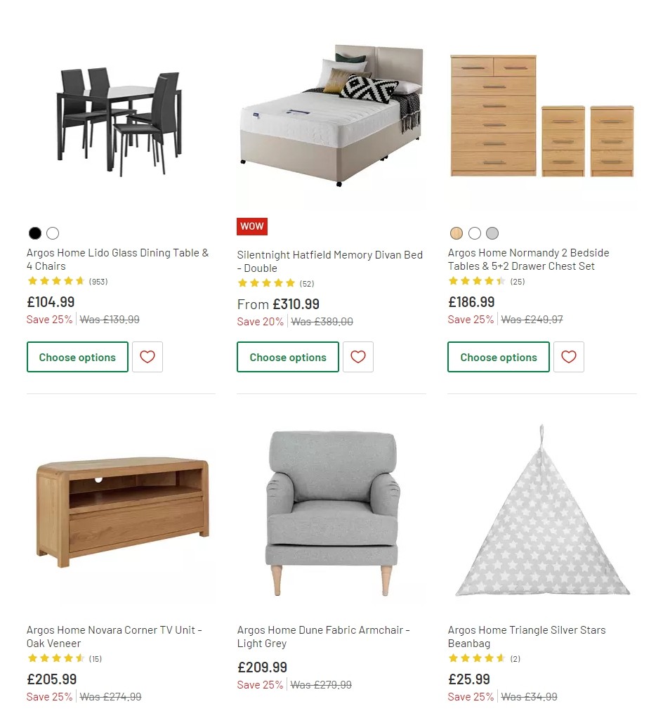 Argos Offers from 15 October