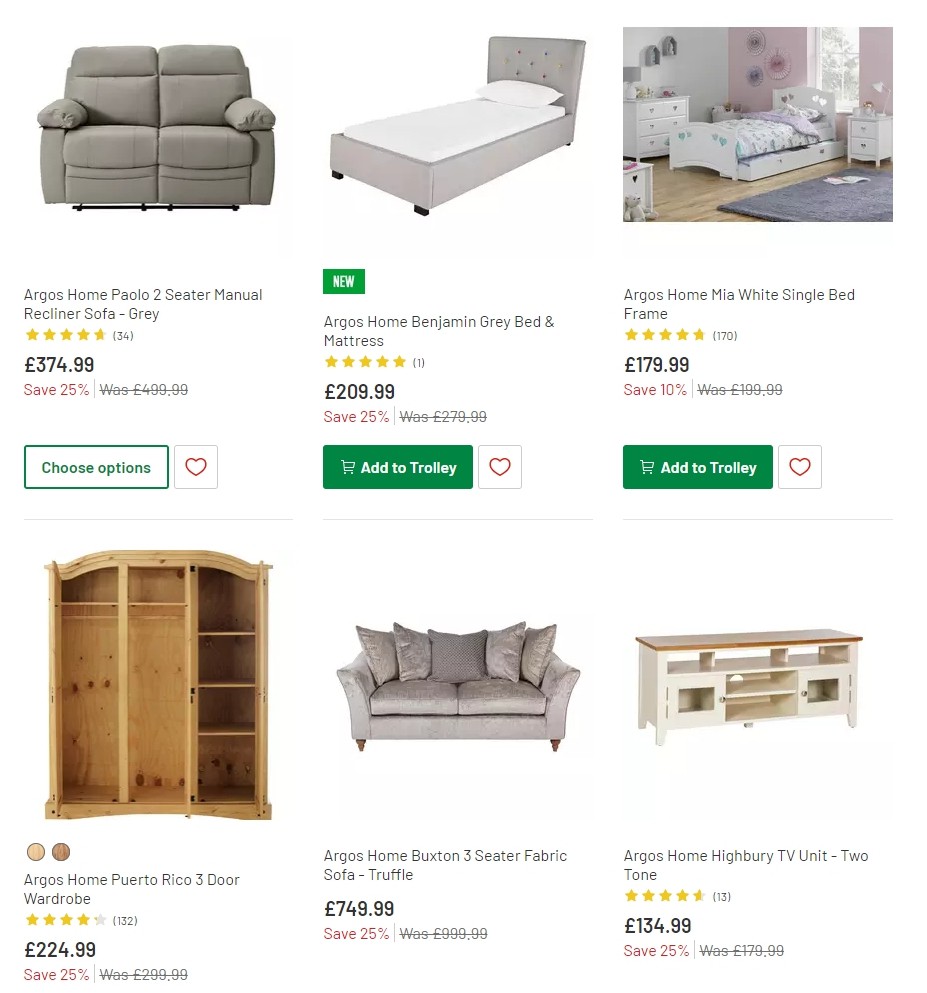 Argos Offers from 15 October