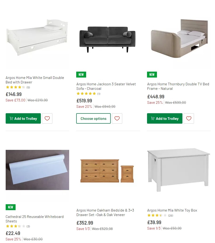 Argos Offers from 15 October