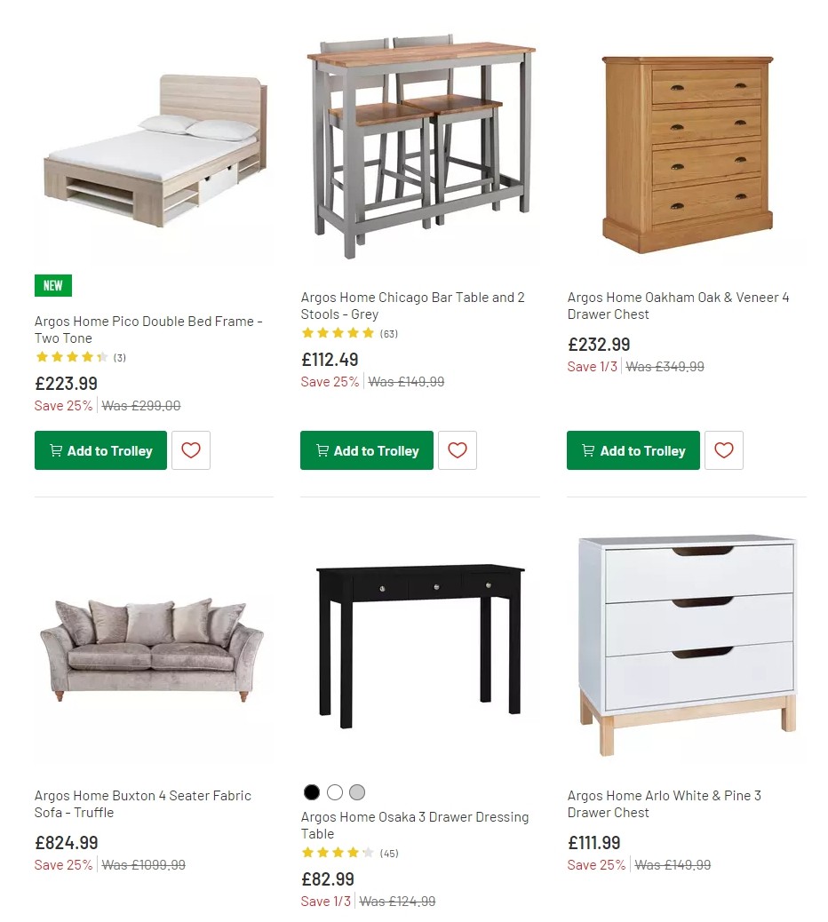 Argos Offers from 15 October