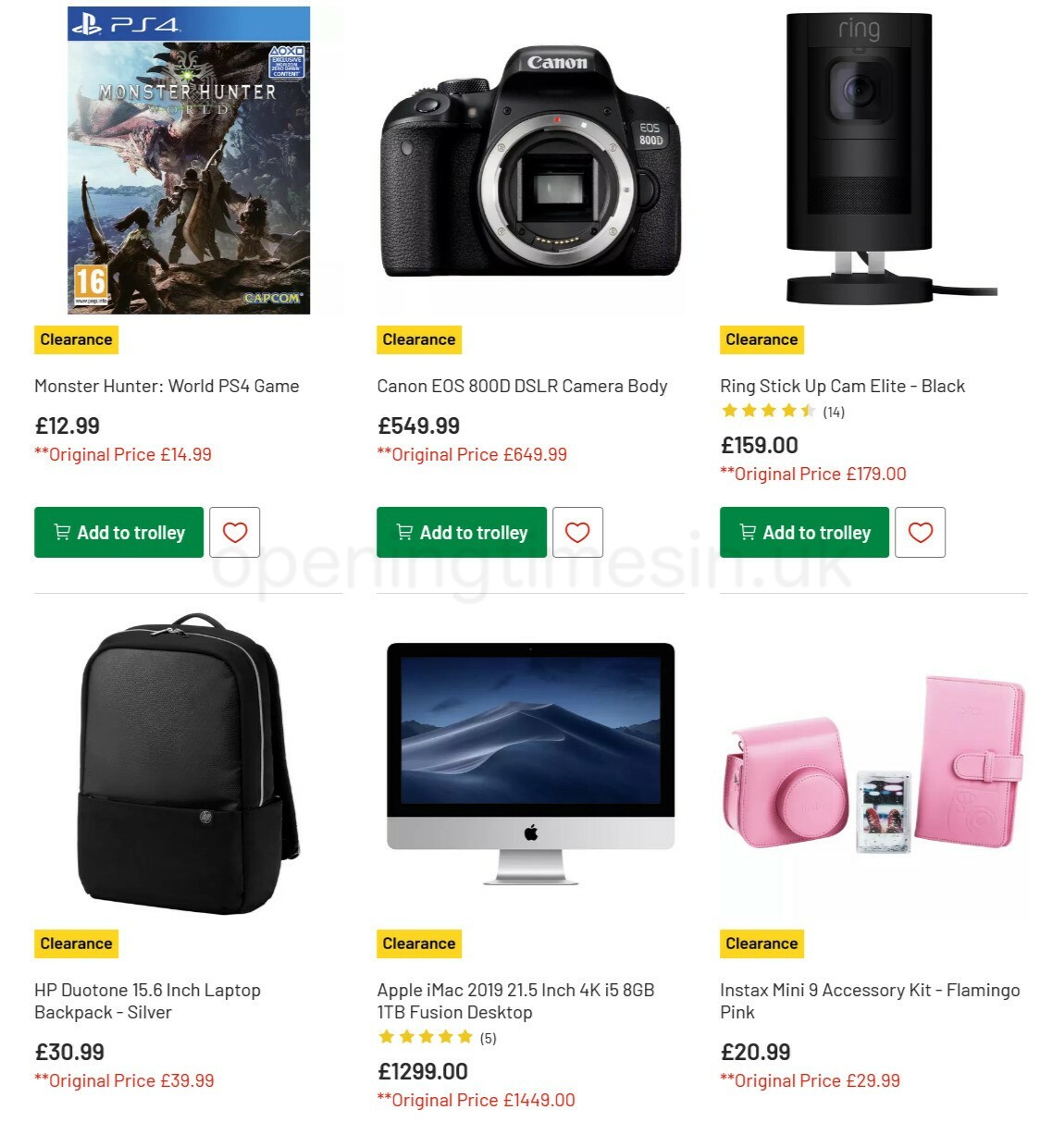 Argos Offers from 15 March