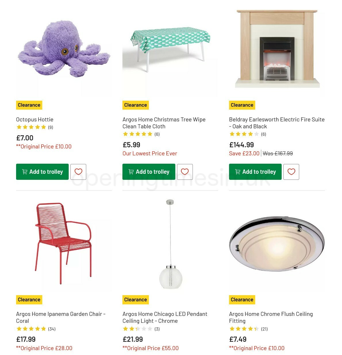 Argos Offers from 15 March