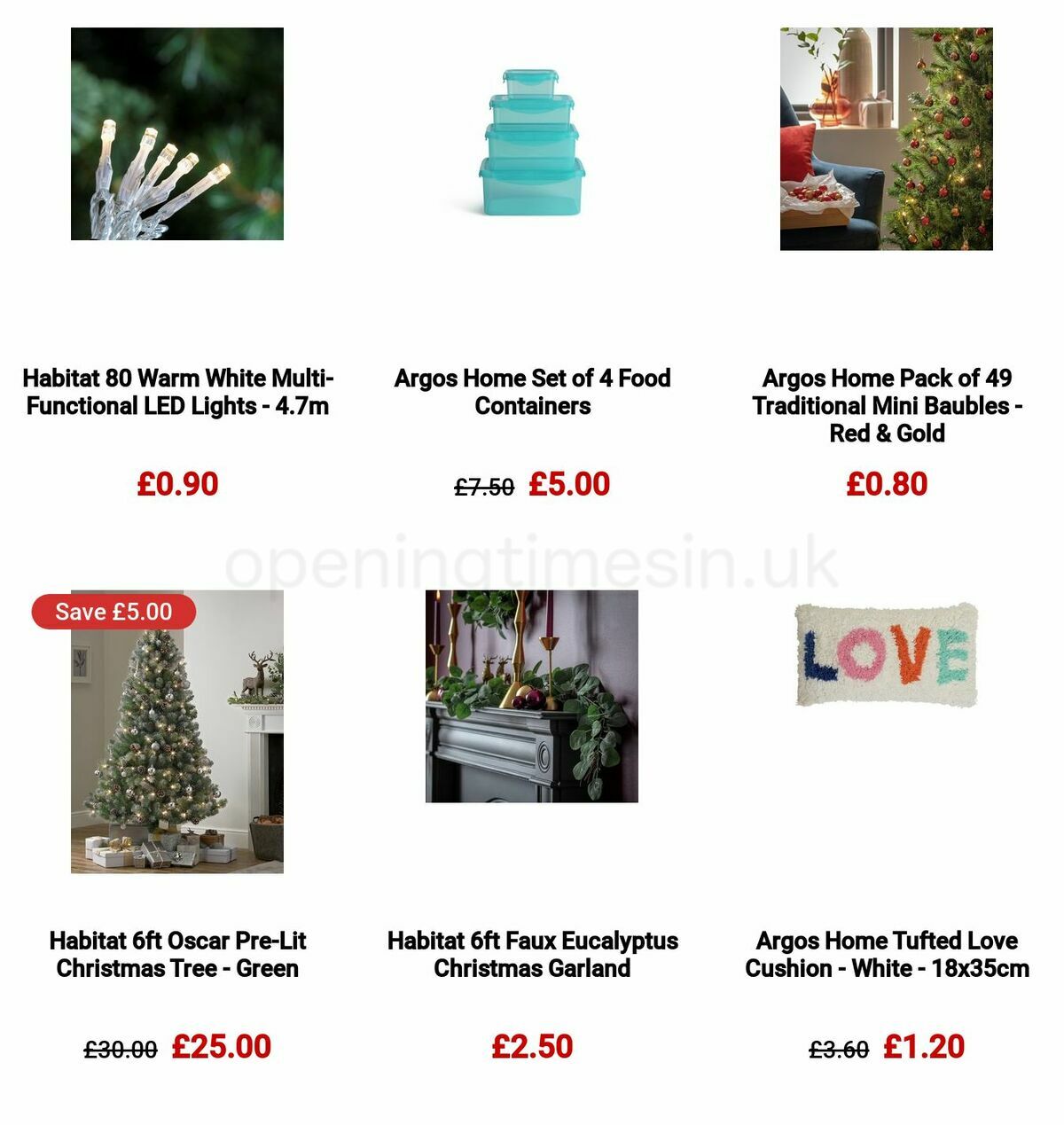 Argos Offers from 9 January