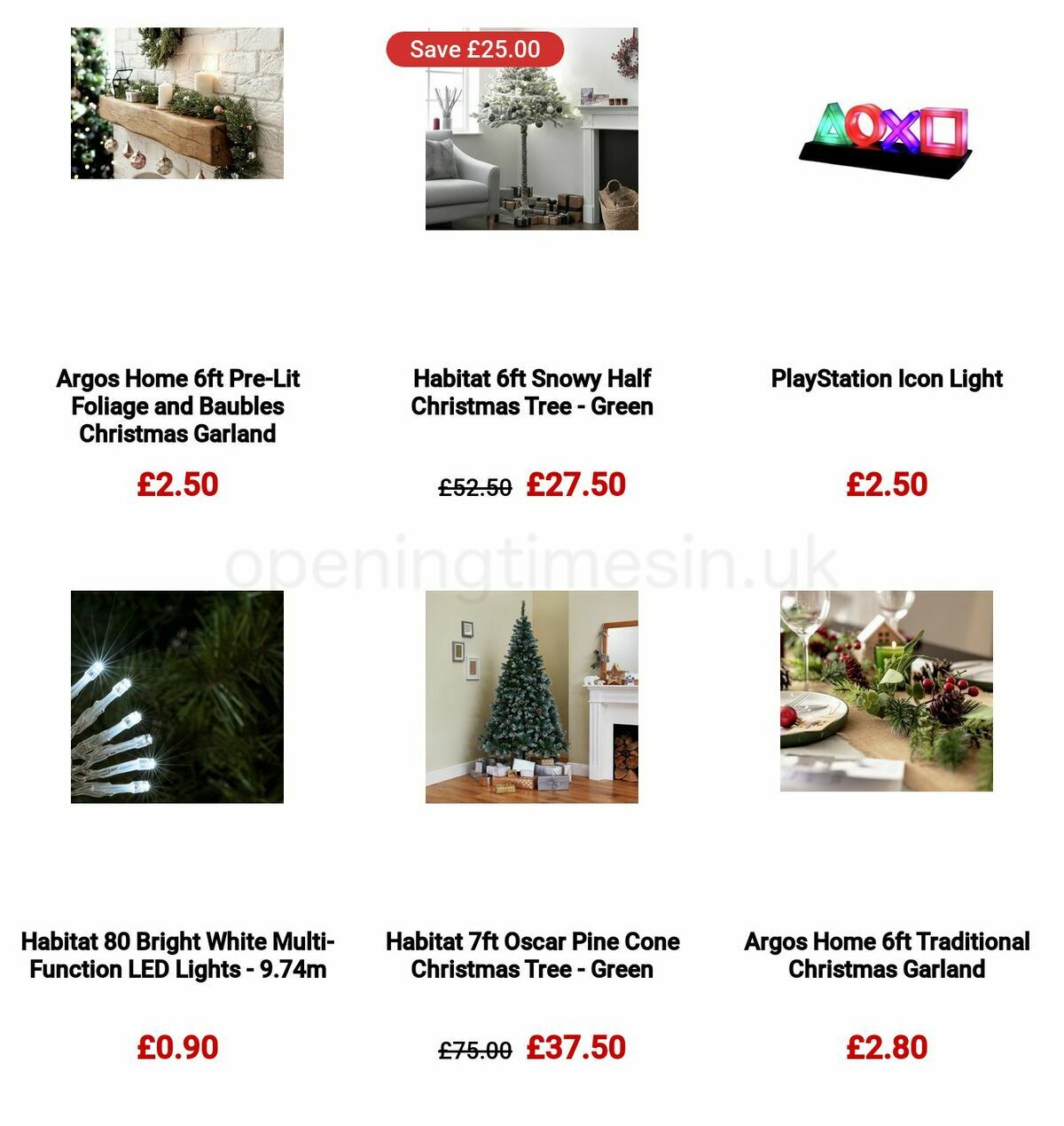 Argos Offers from 9 January