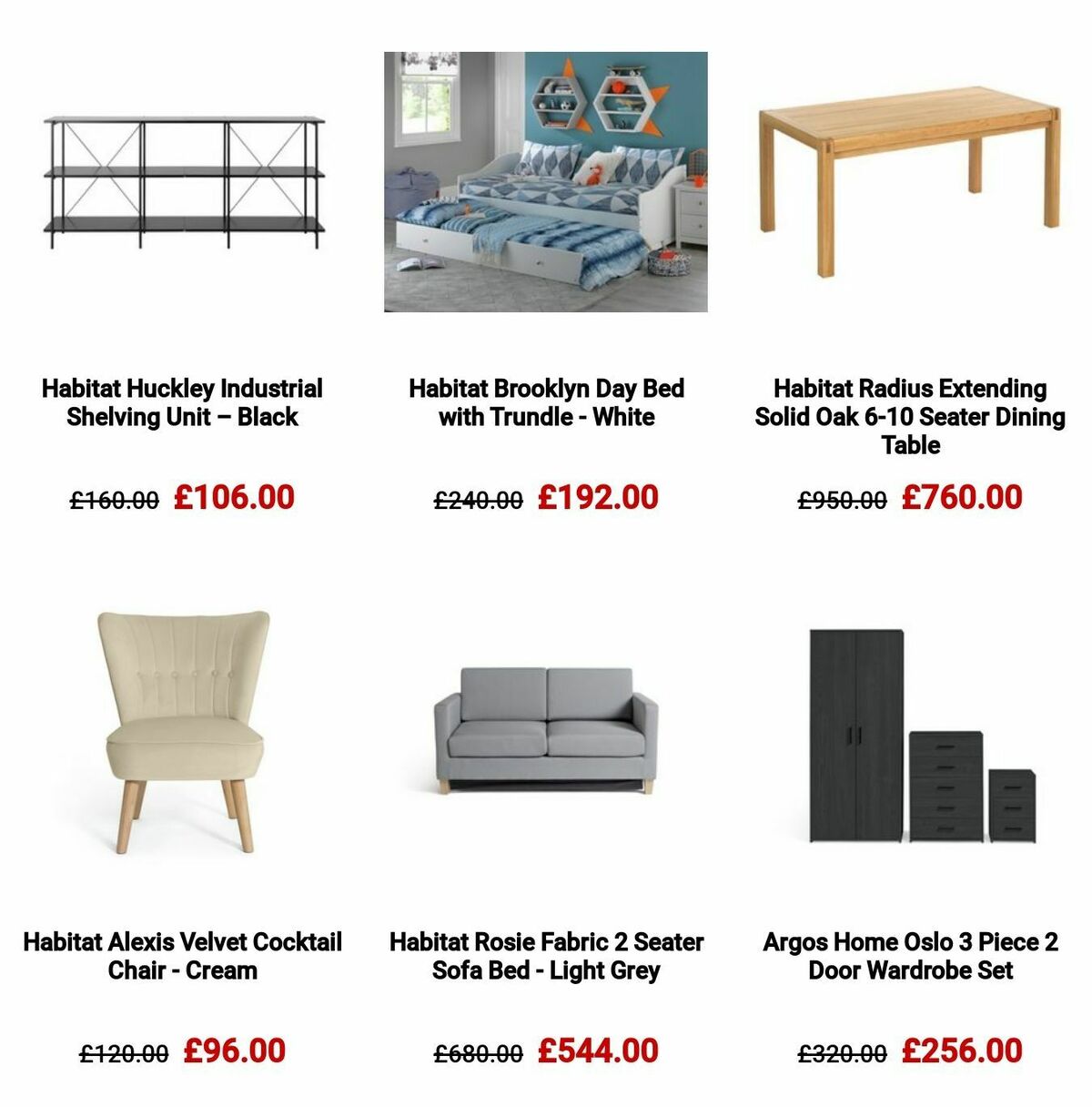 Argos Offers from 16 October