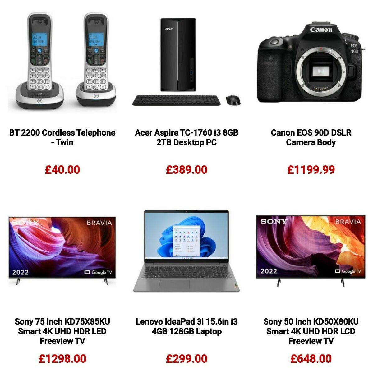 Argos Offers from 30 October