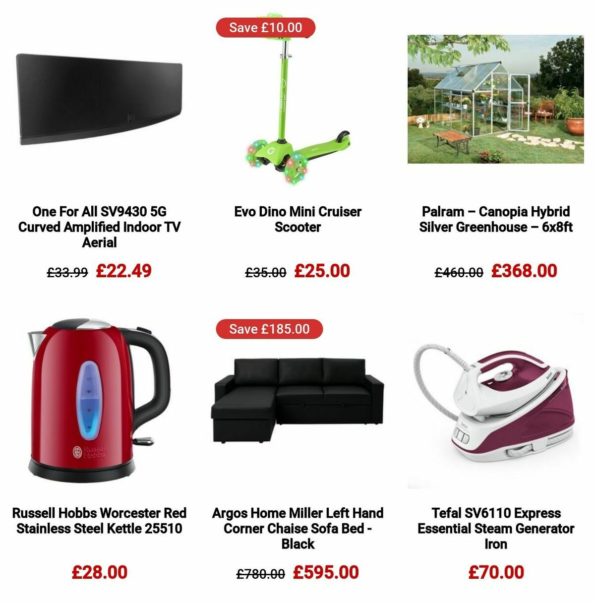 Argos Black Friday Offers from 1 November