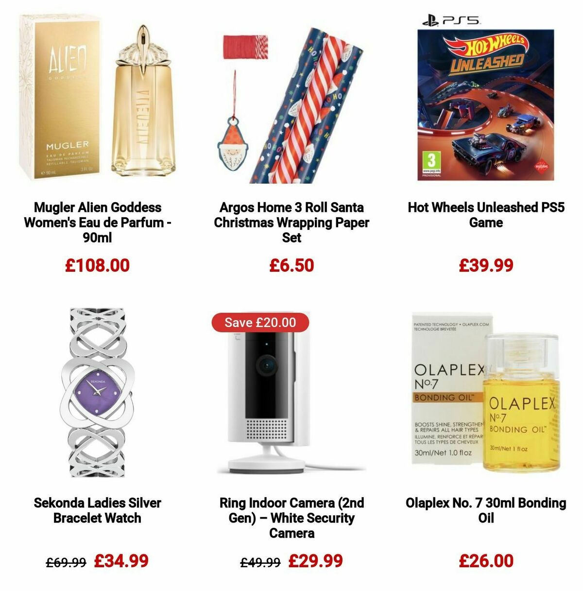 Argos Offers from 26 November