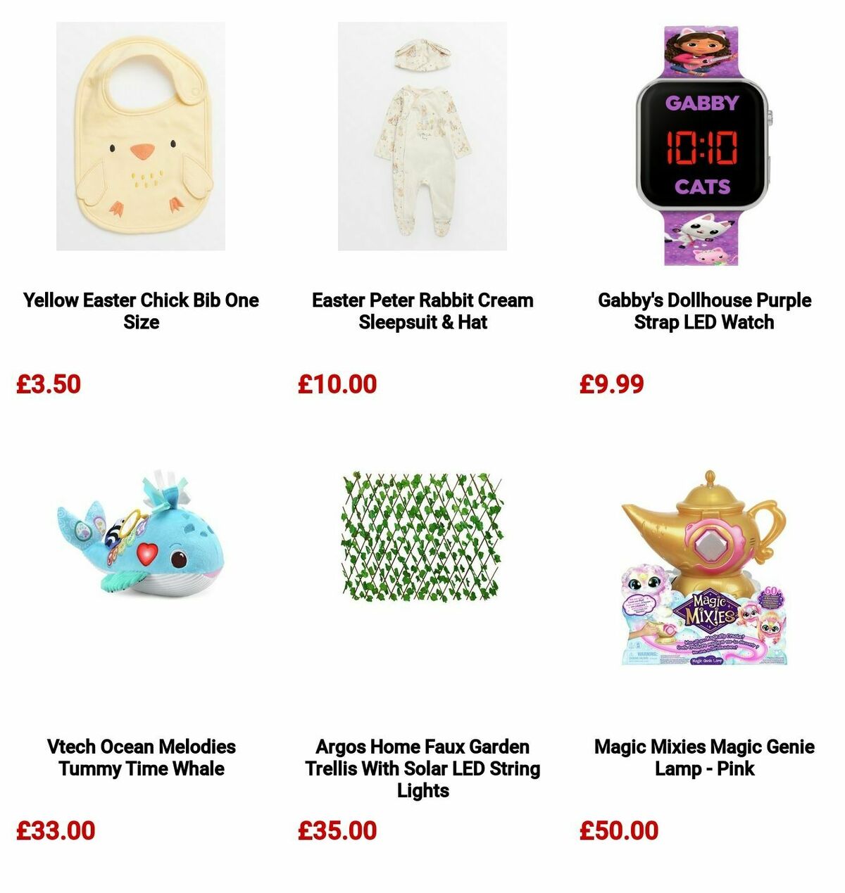 Argos Easter Offers from 11 March