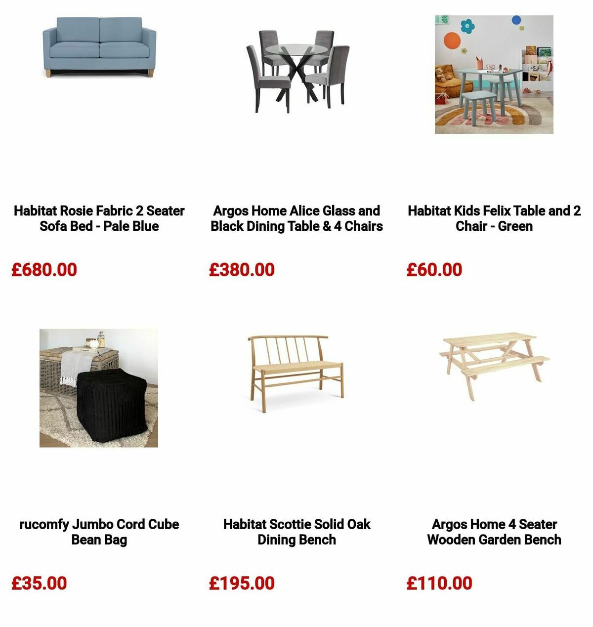 Argos Offers from 22 May