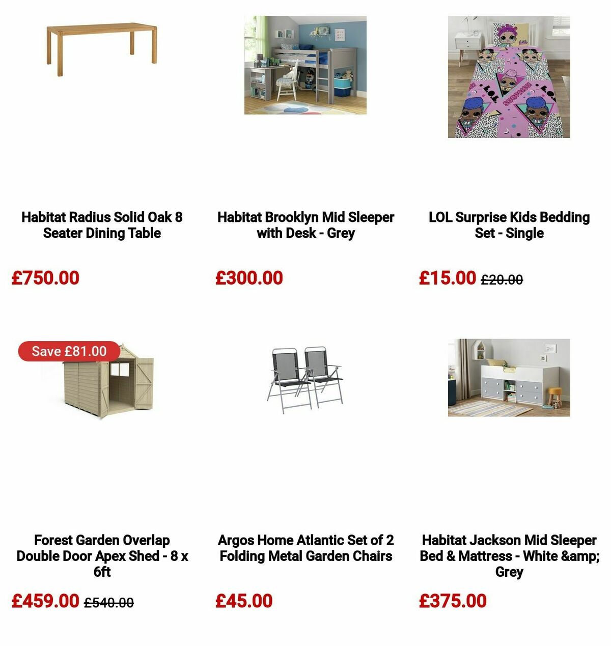 Argos Offers from 22 May