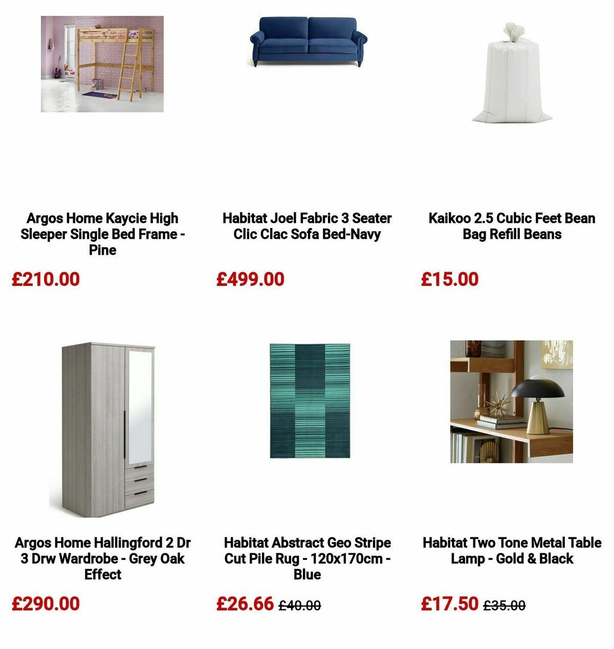 Argos Offers from 22 May