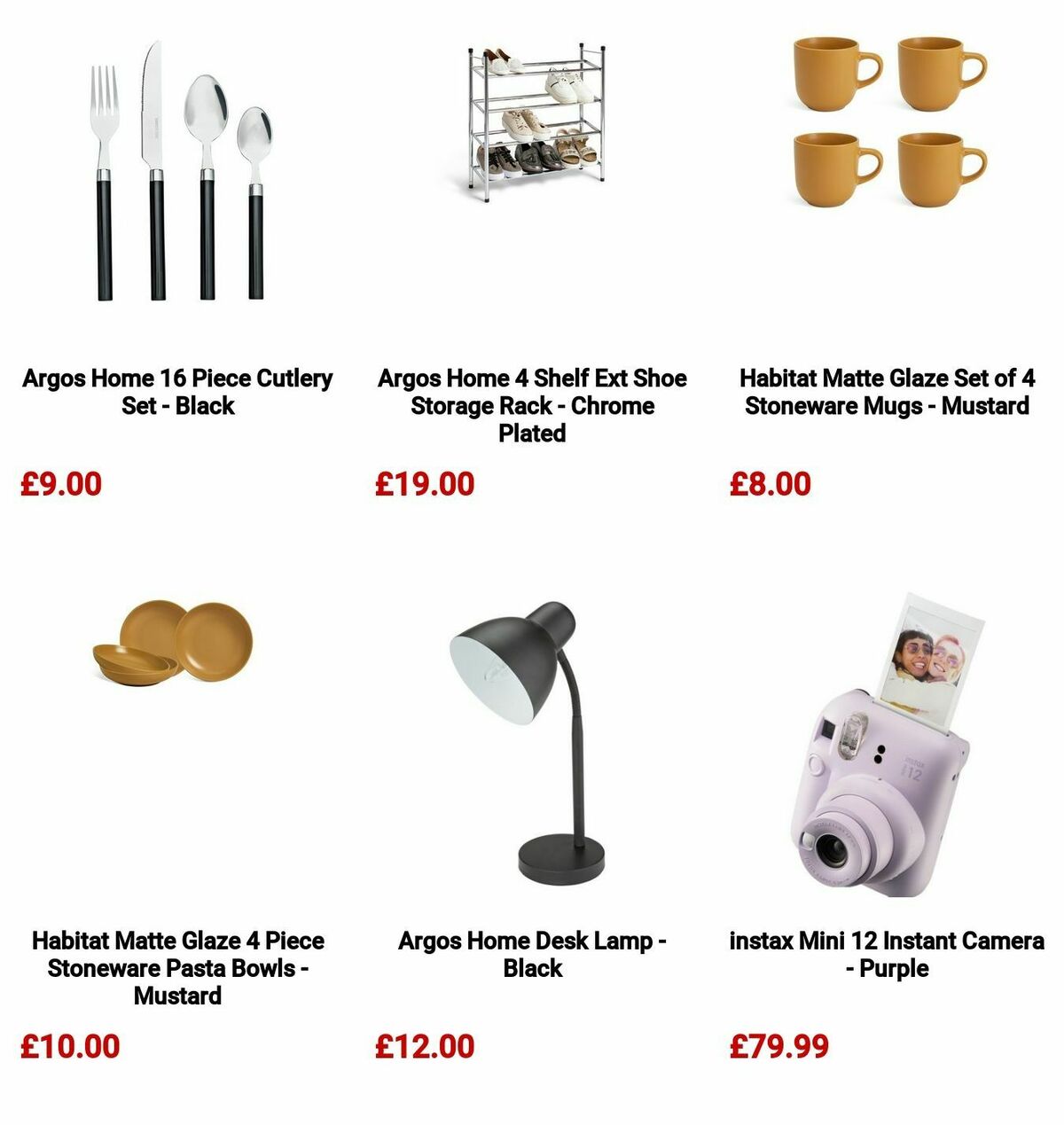 Argos Offers from 6 August