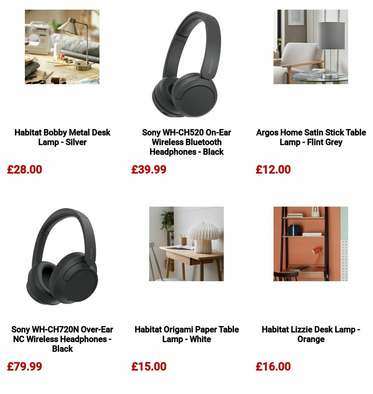 Argos Offers from 6 August