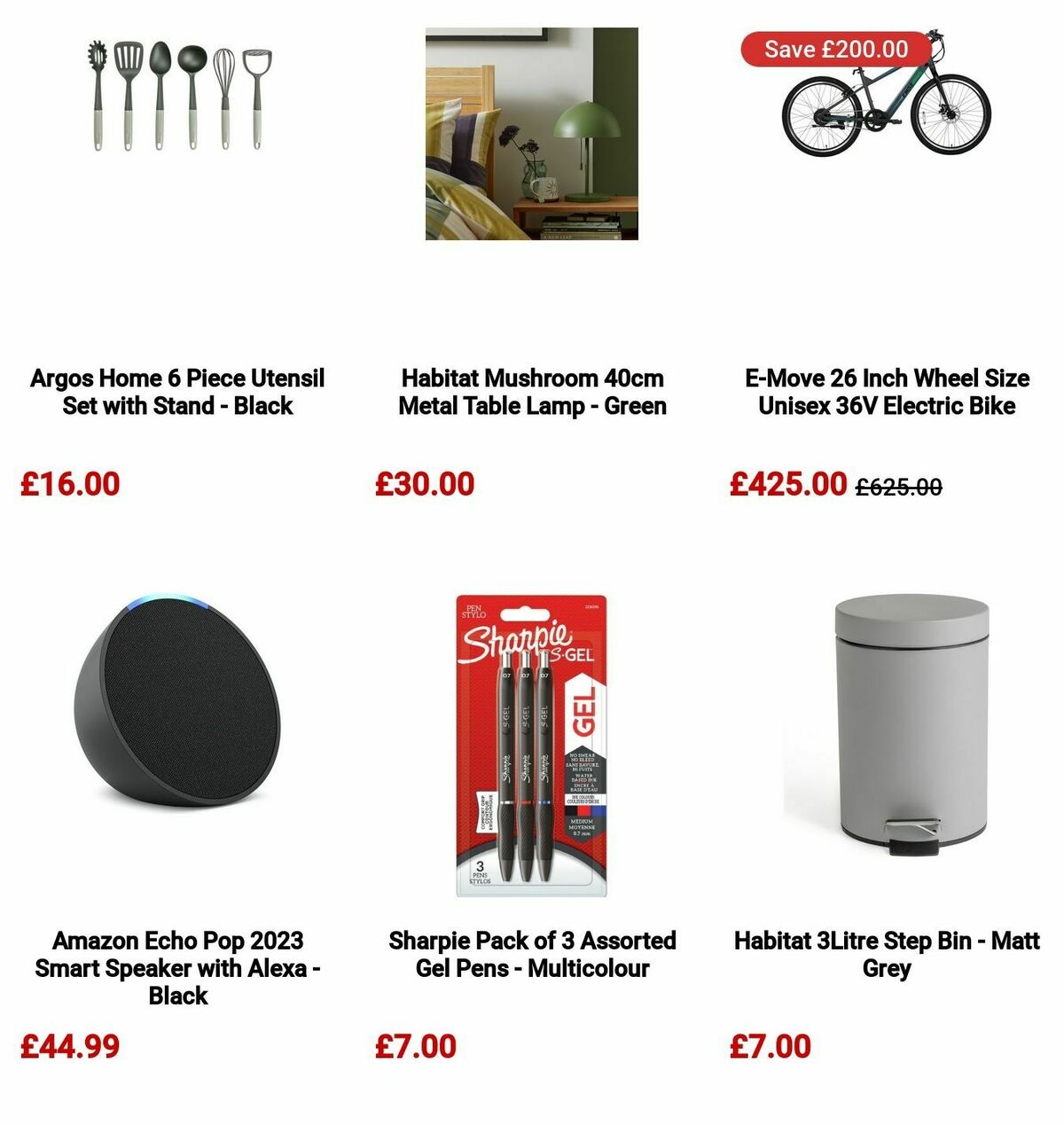 Argos Offers from 6 August