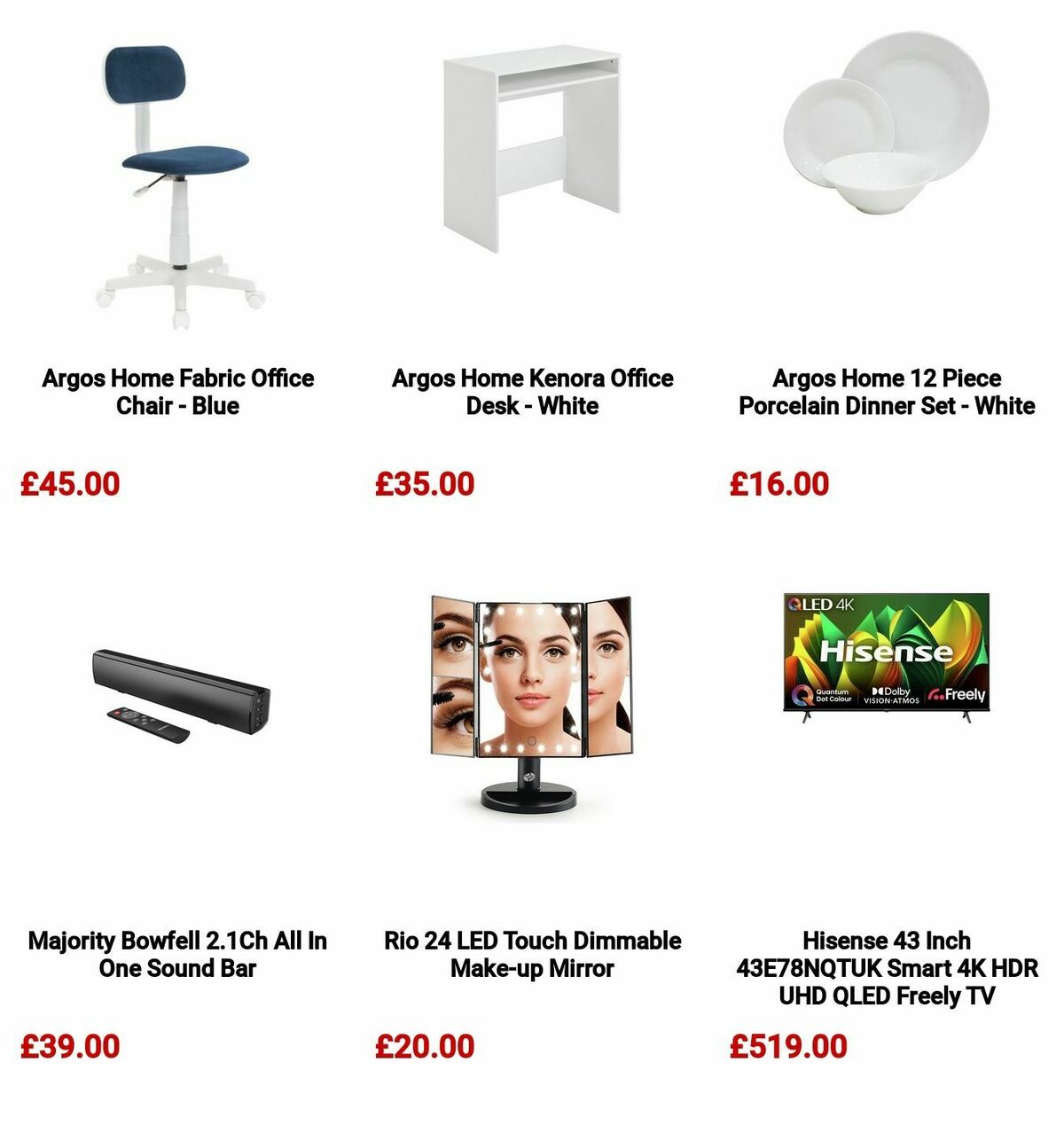 Argos Offers from 6 August