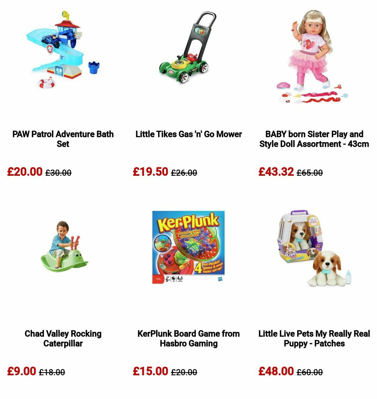 Argos Toy Sale Offers from 11 September