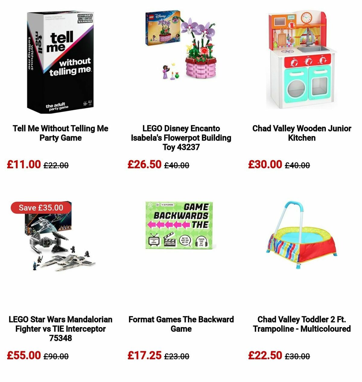 Argos Toy Sale Offers from 11 September