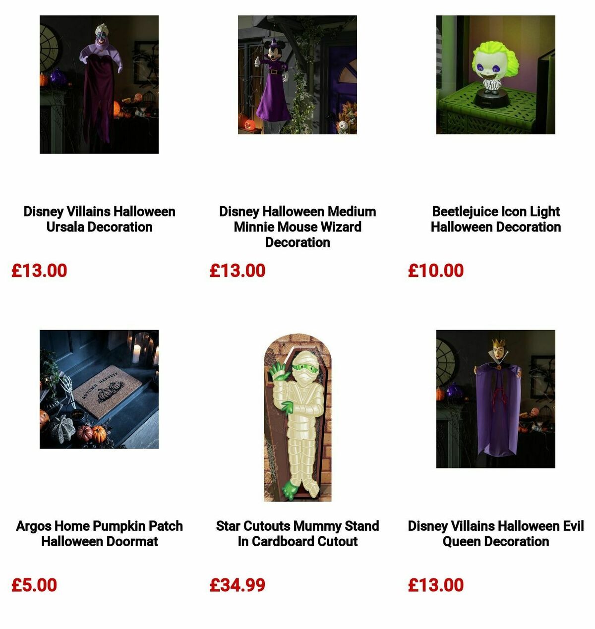 Argos Halloween Offers from 7 October