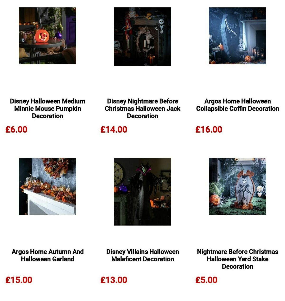 Argos Halloween Offers from 7 October