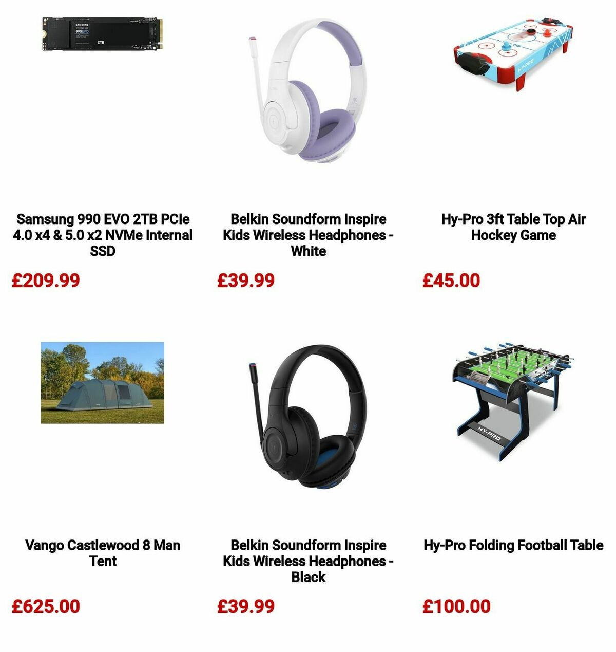 Argos Offers from 8 October