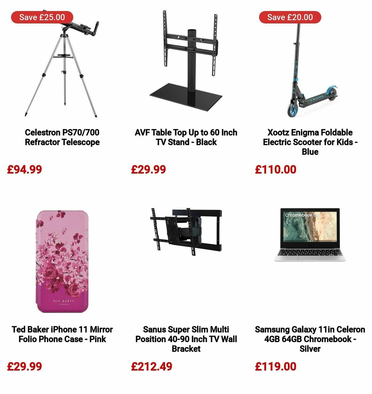 Argos Offers from 4 November