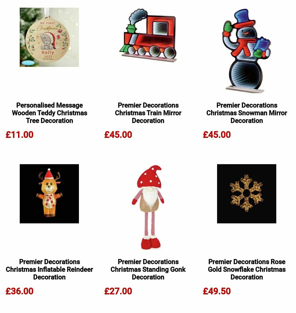 Argos Christmas Decorations Offers from 3 December