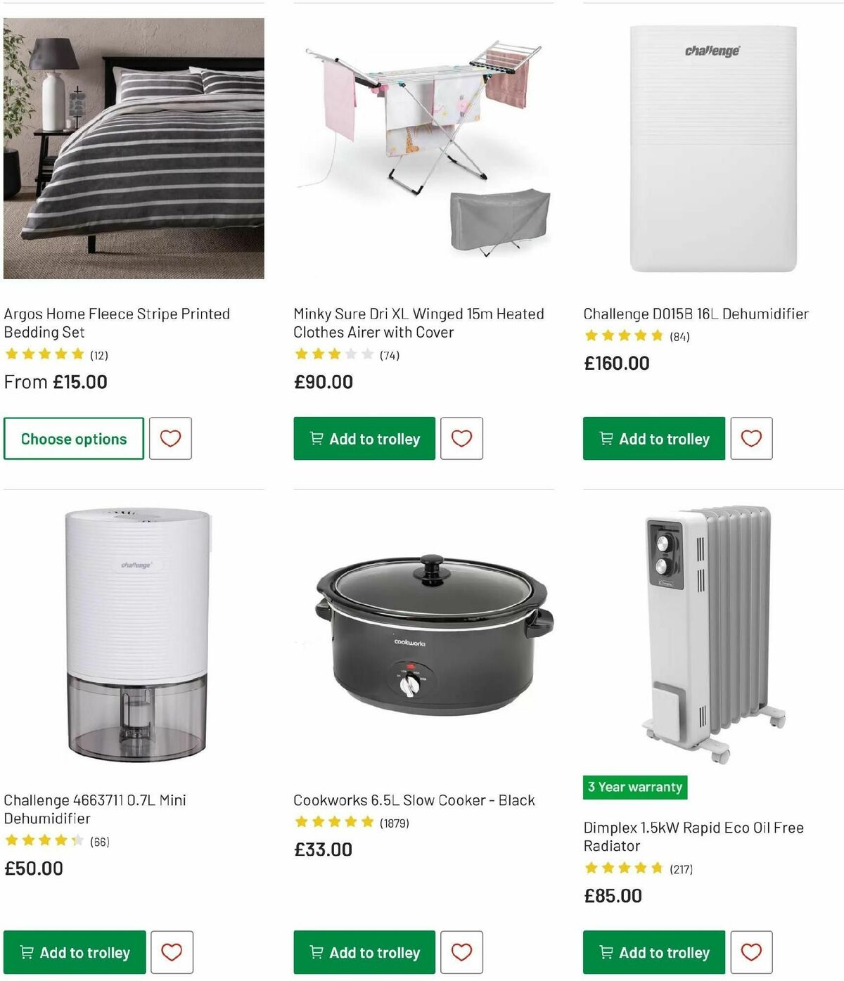 Argos Winter Essentials Offers from 16 December