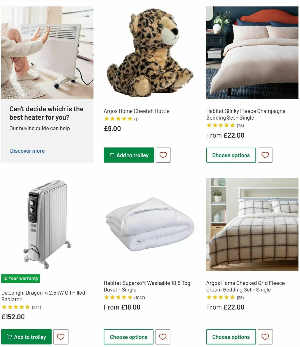 Argos Winter Essentials Offers from 16 December