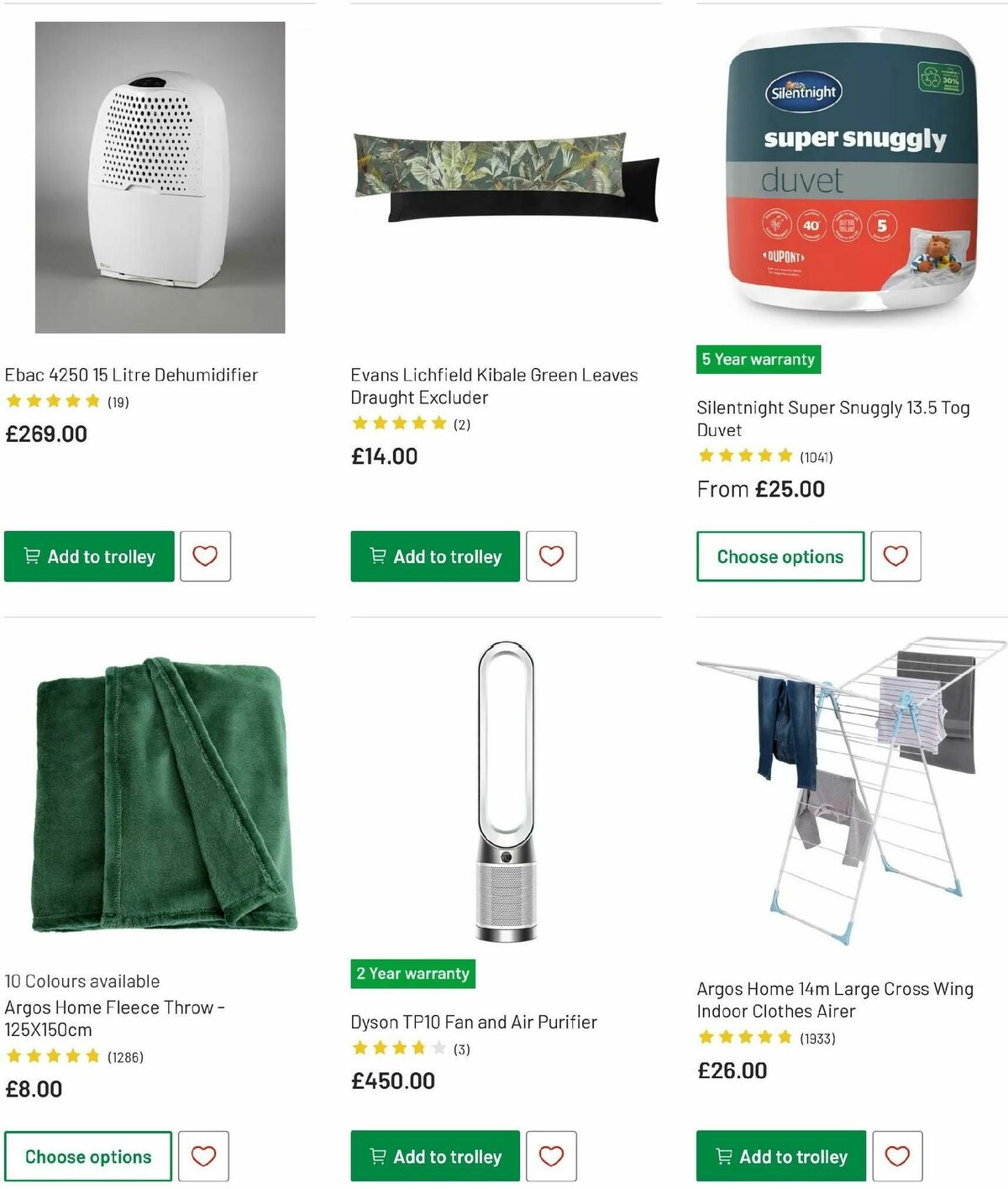 Argos Winter Essentials Offers from 16 December