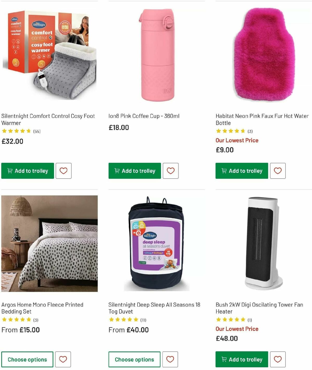 Argos Winter Essentials Offers from 16 December