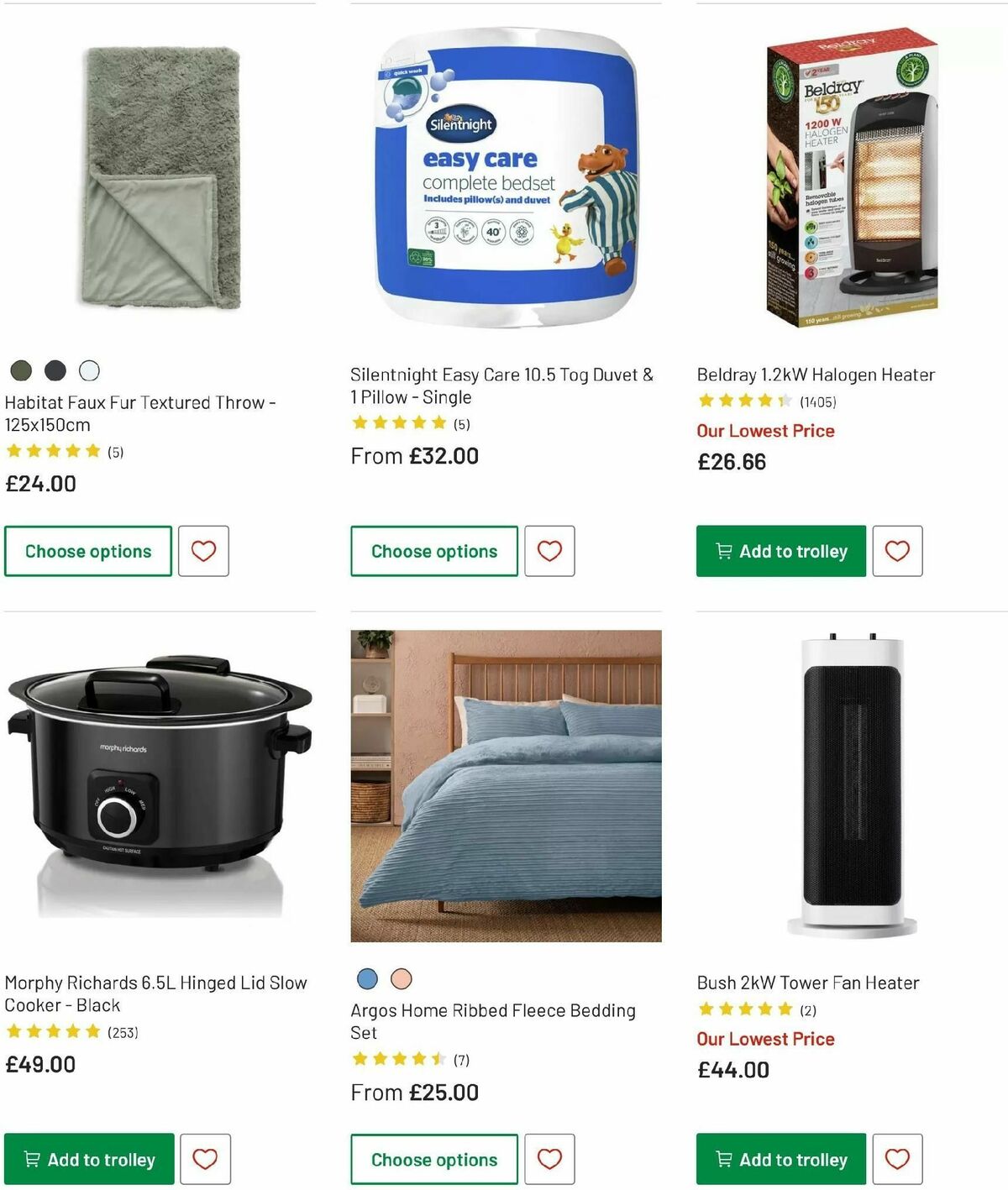 Argos Winter Essentials Offers from 16 December