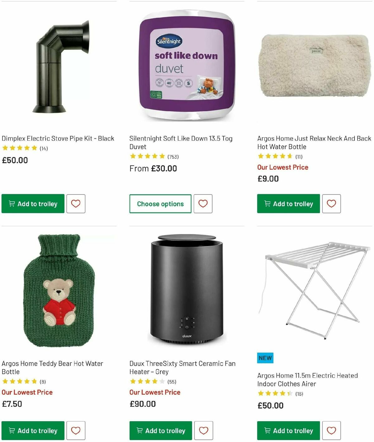 Argos Winter Essentials Offers from 16 December