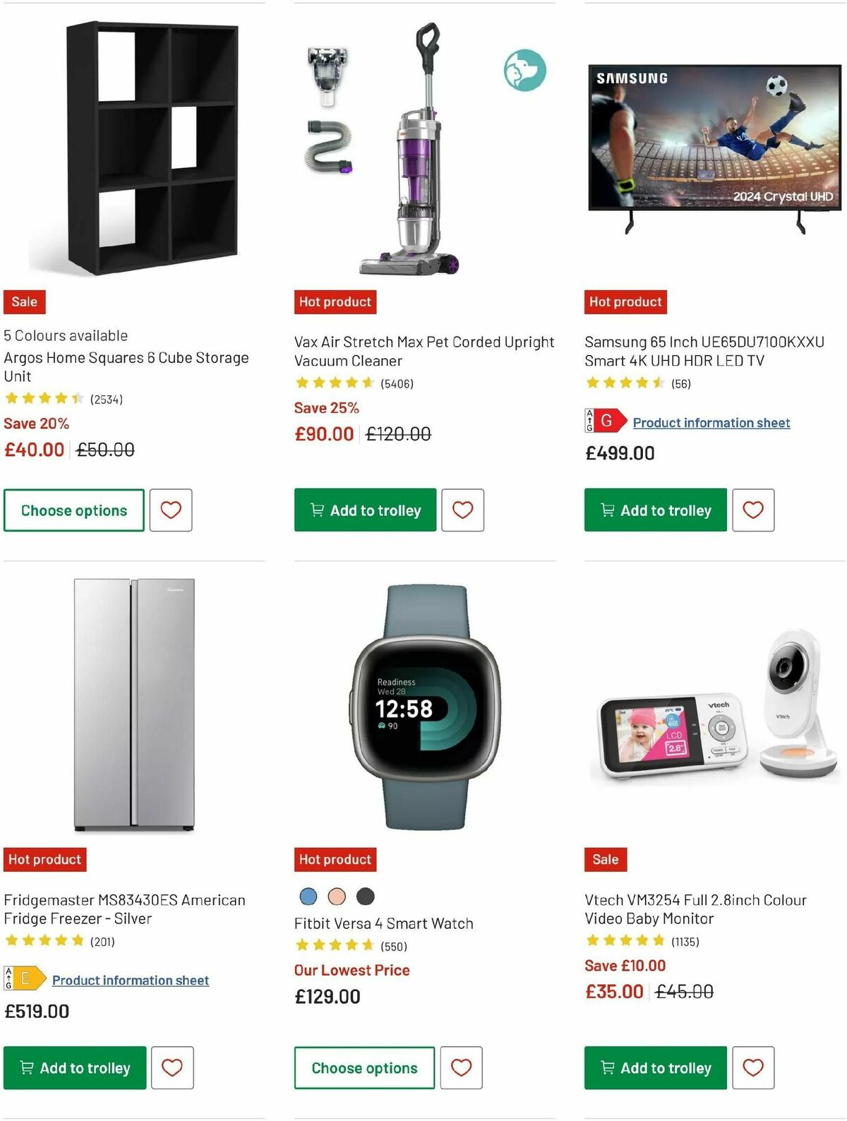 Argos Offers from 2 January