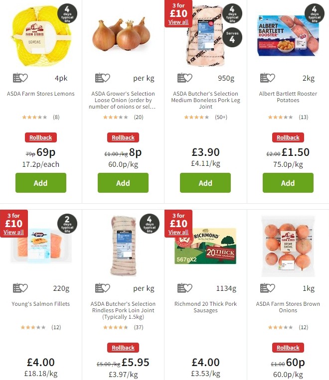 ASDA Offers from 8 November