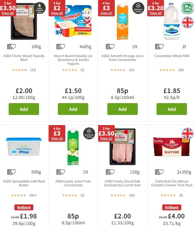 ASDA Offers from 8 November