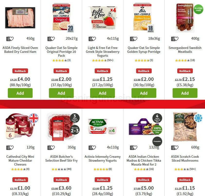 ASDA Offers from 9 October