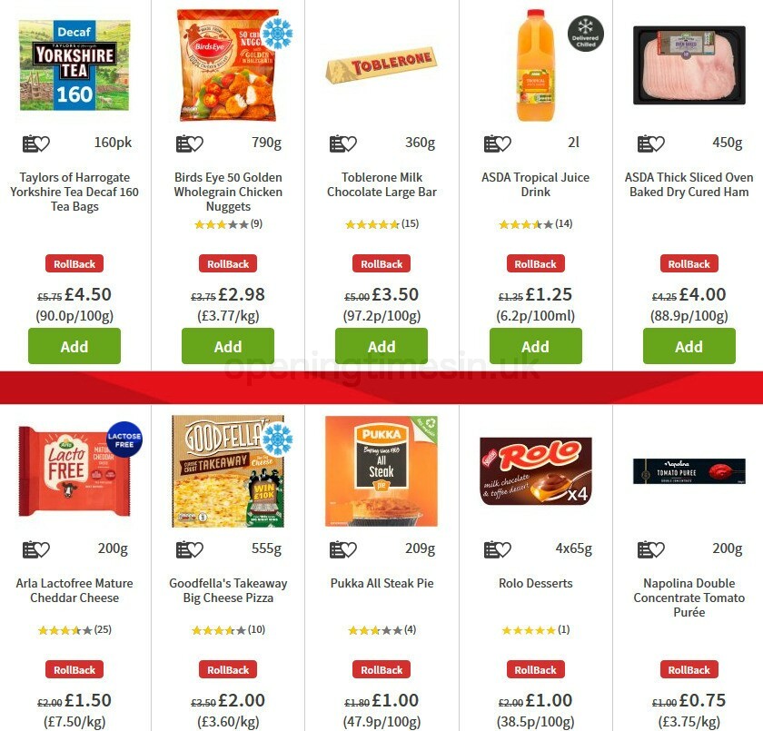 ASDA Offers from 9 October