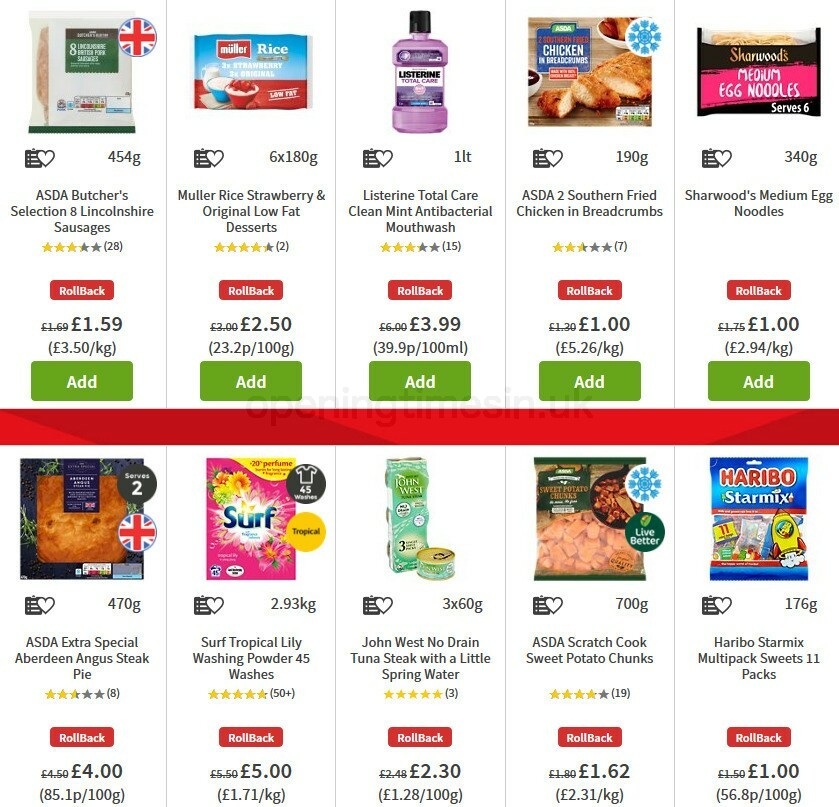 ASDA Offers from 9 October