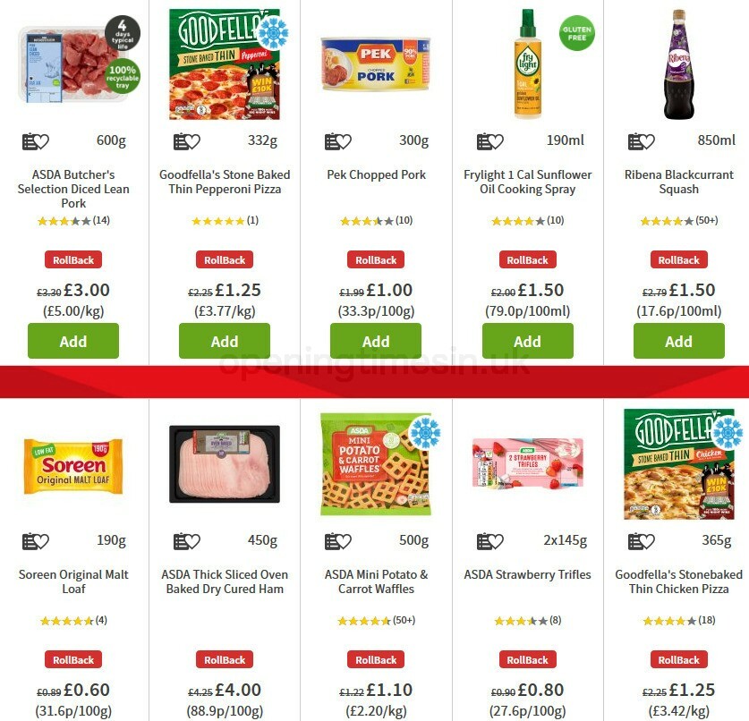 ASDA Offers from 30 October