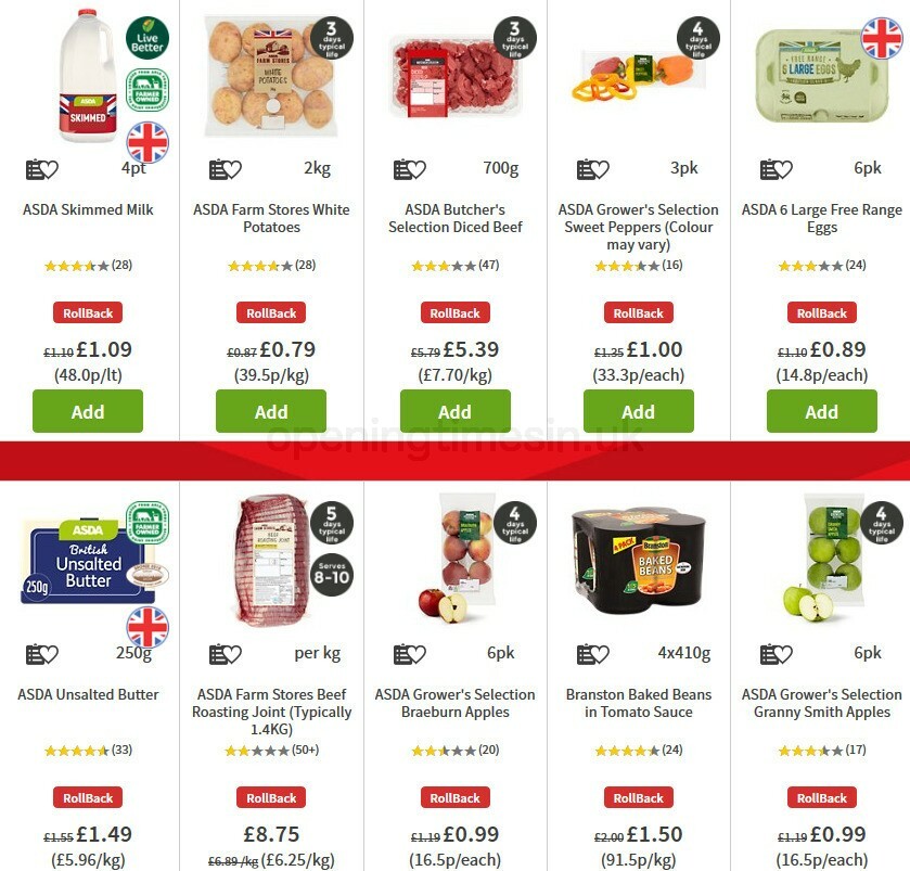 ASDA Offers from 30 October