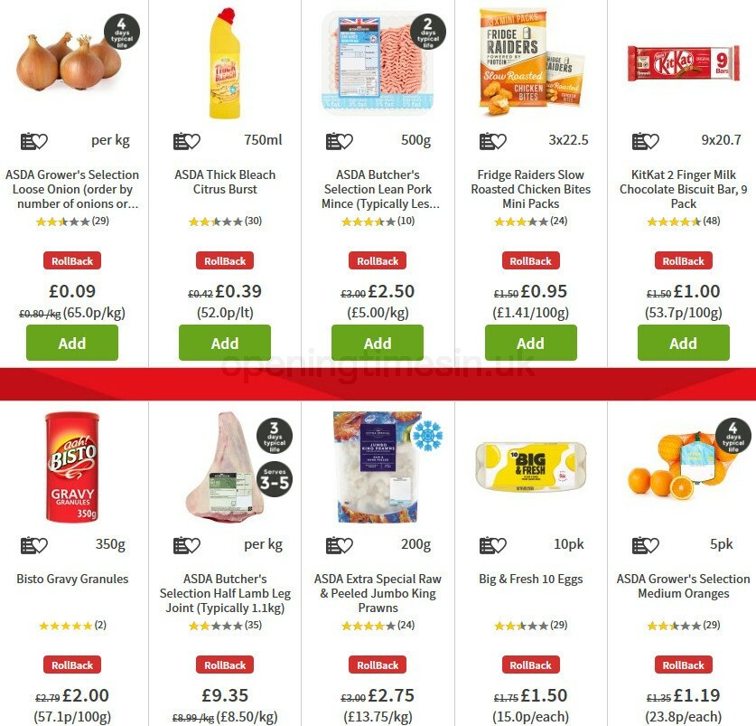 ASDA Offers from 30 October