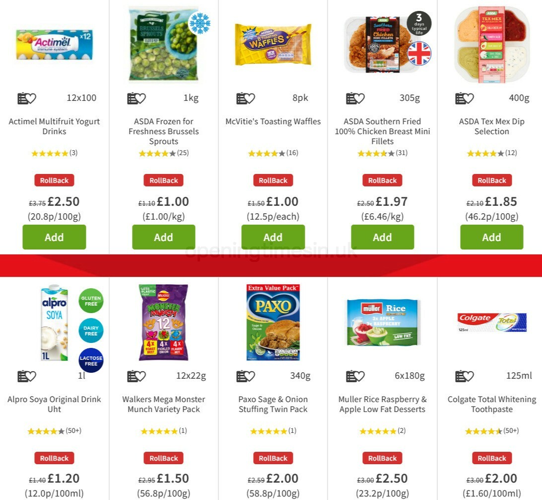 ASDA Offers from 6 November