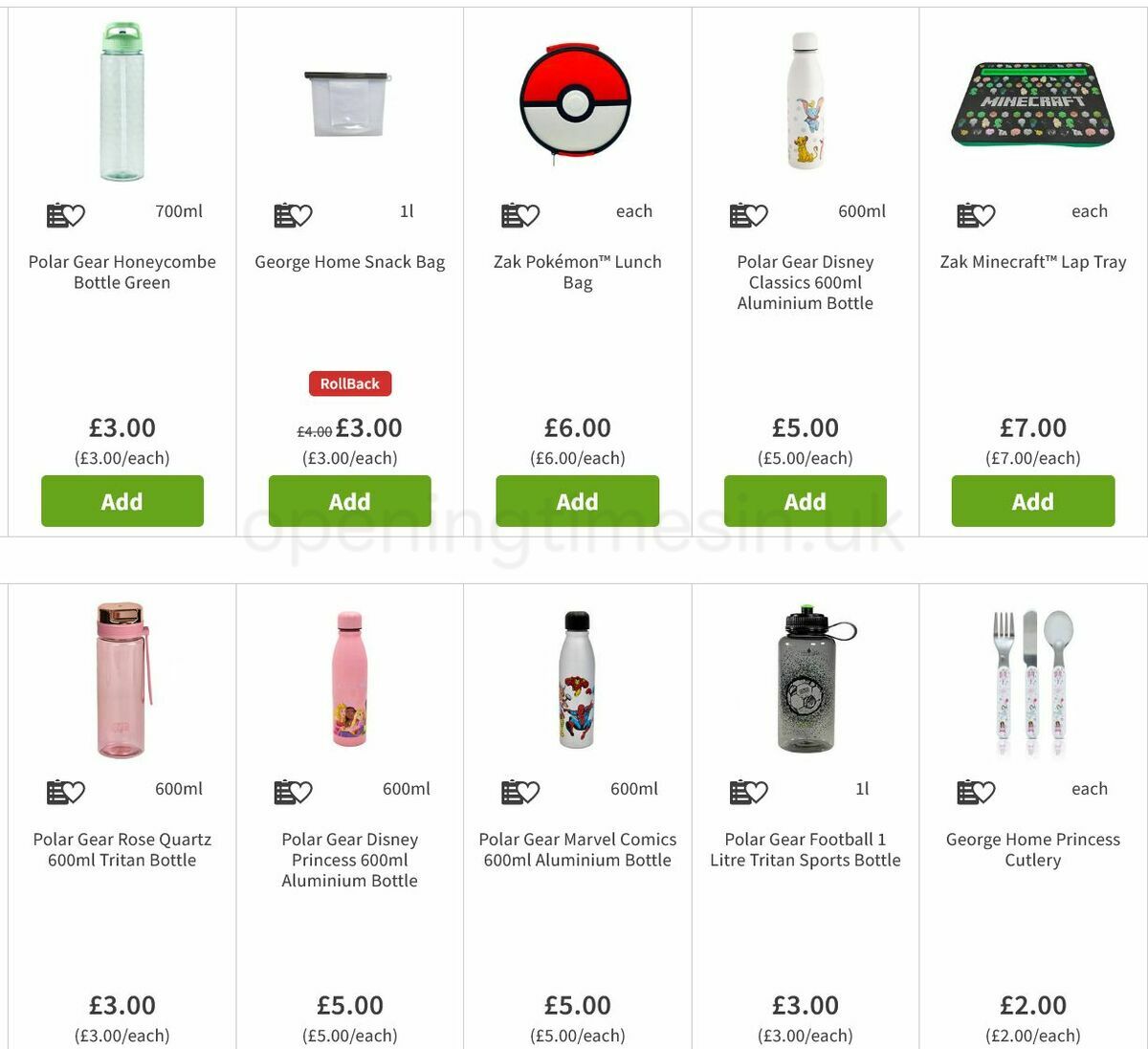 ASDA Back to School Offers from 19 August