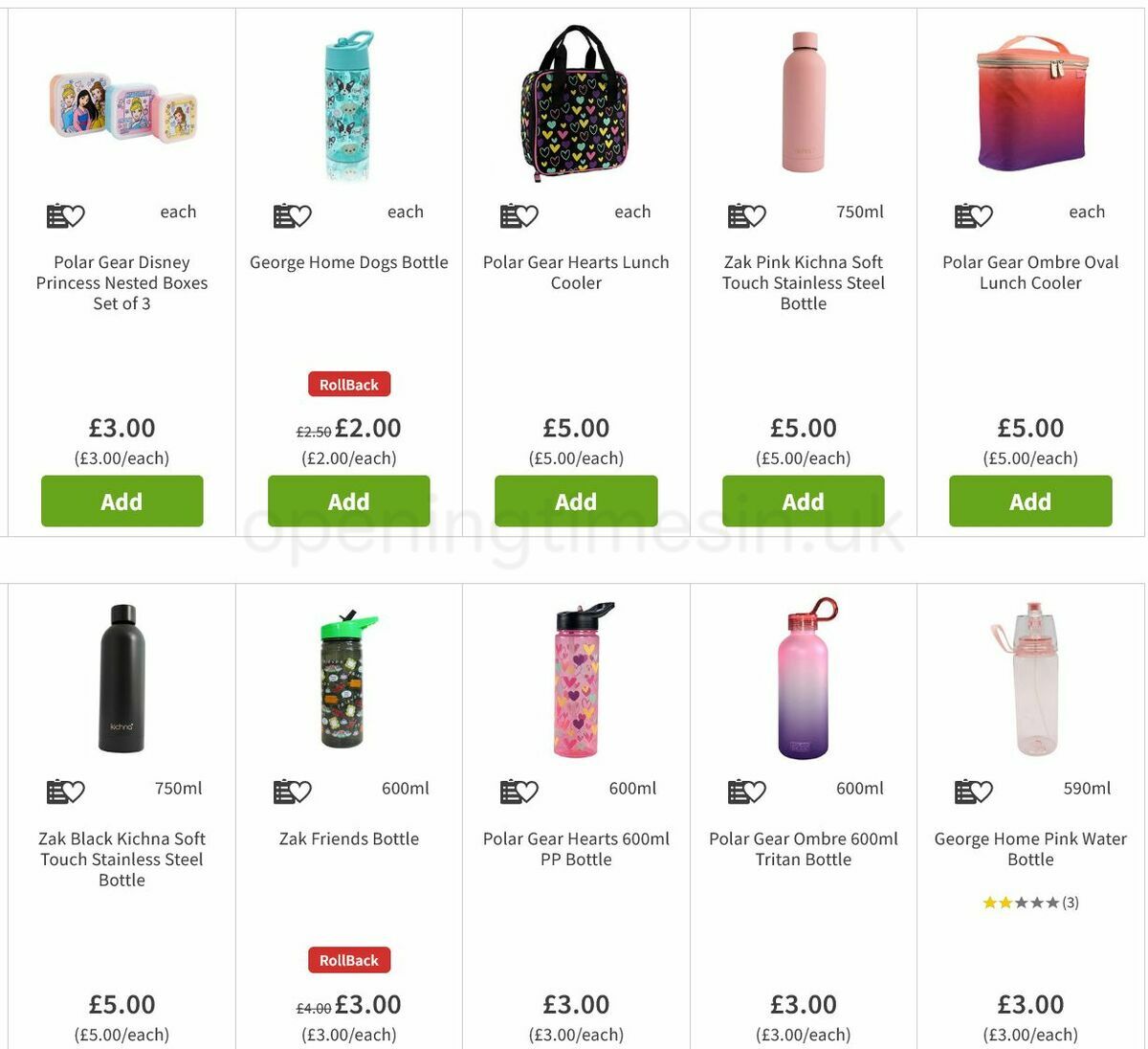 ASDA Back to School Offers from 19 August