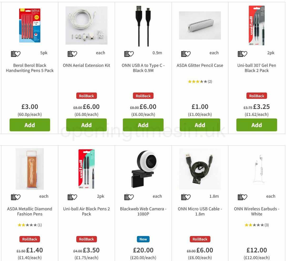 ASDA Back to School Offers from 19 August