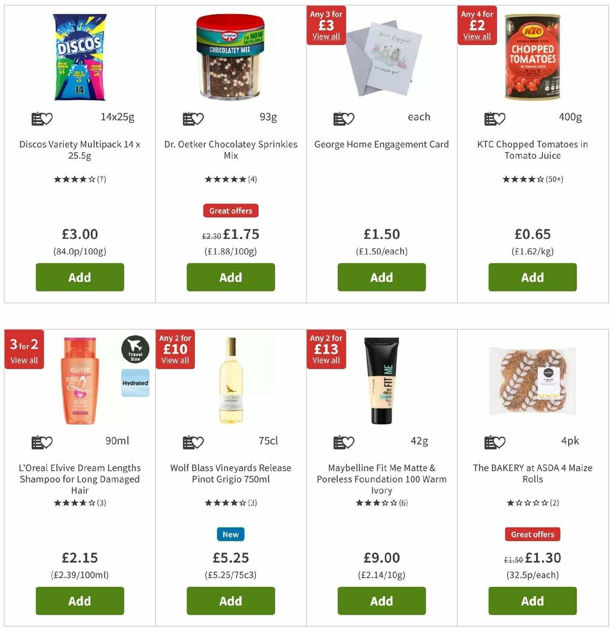 ASDA Offers from 2 August